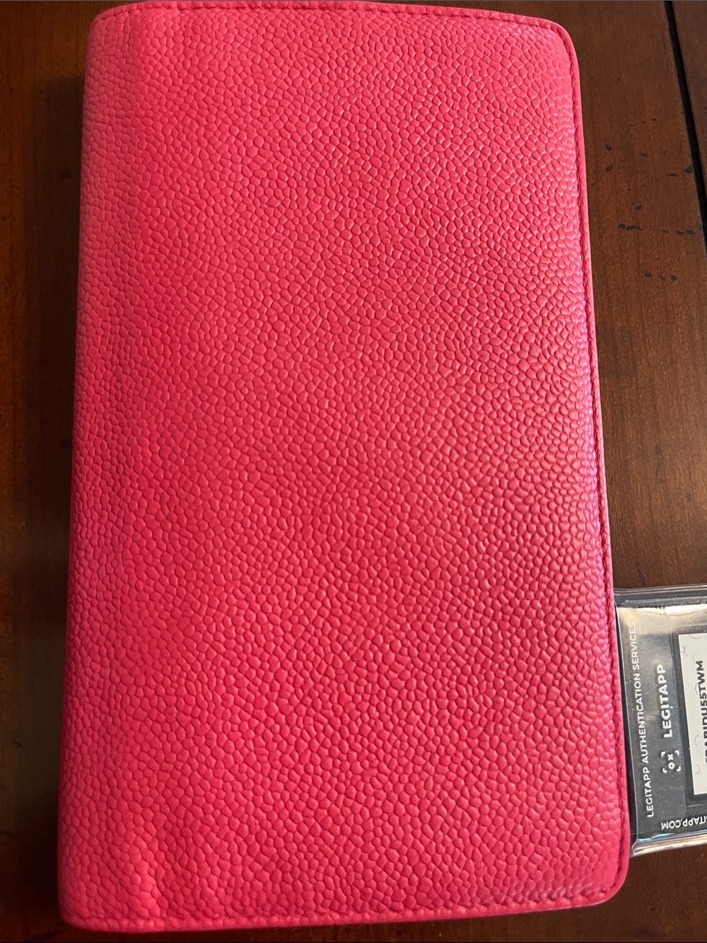 EUC CHANEL COCO BUTTON (CC) LONG BIFOLD WALLET GRAINED CALFSKIN PINK LEATHER - Picture 14 of 17